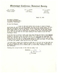 Letter, J. B. Cain to Mrs. Wineman (Myrtis S. Wineman), March 17, 1965 by J. B. Cain