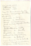 Outline notes for a letter by Myrtis S. Wineman