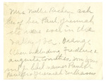 Note, Reminders of questions to ask Mattie Richey