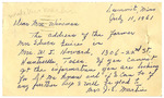 Postcard, Mrs. J. E. Martin to Myrtis S. Wineman, July 11, 1961 by Mrs. J. E. Martin