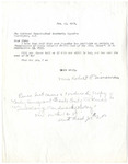 Letter, Myrtis S. Wineman to the National Genealogical Quarterly Magazine, February 13, 1961 by Myrtis S. Wineman