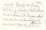 Remider notes by Myrtis S. Wineman