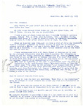 Copy of a Letter from Mrs. E. R. McDonald (Dorothy McDonald) to Myrtis S. Wineman, March 25, 1963 by Dorothy McDonald and Myrits S. Wineman