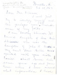 Letter, Dorothy McDonald to Myrtis S. Wineman, February 25, 1963 by Dorothy McDonald