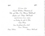 Invitation, Leighton and Ailne McDonald to Mrs. Robert Wineman and family, June, 27, 1961 by Leighton McDonald and Ailyne McDonald