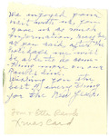 Letter, Tom and Etta Rawls to Myrtis S. Wineman by Etta Rawls