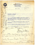 Letter, William D. McCain to Eunice J. Stockwell, April 1, 1947 by William D. McCain