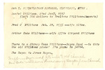 Genealogy notes, March 9, 1959 by Myrtis S. Wineman