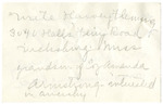 Reminder note by Myrtis S. Wineman