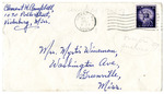 Envelope with notes, September 8, 1957 by Myrtis S. Wineman