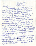 Letter, Clement H. Campbell to Myrtis S. Wineman, September 1, 1957 by Clement Campbell