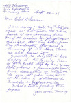 Letter, Harvey Flemming to Myrtis S. Wineman, September 28, 1958 by Harvey Flemming
