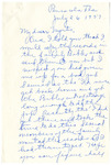 Letter, Elsie Hazelbaker to Myrtis S. Wineman, July 26, 1957 by Elsie Hazelbaker