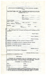 Partial Application for Membership to the National Society of the Daughters of the American Revolution