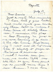 Letter, Sallie W. Simmons to Eunice J. Stockwell, July 10, 1947