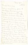 Letter, Sallie W. Simmons to Eunice J. Stockwell, December 27, 1946