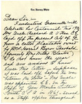 Letter, Eva Harvey White to Unidentified