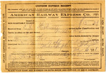 Uniform Express Receipt, American Railway Express Co., August 13, 1921