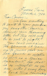 Letter, Mrs. Tom M. Price to Eunice J. Stockwell, March 6, 1934