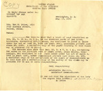 Letter, United States Department of the Interior to Mrs. Tom M. Price, August 14, 1933