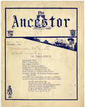 The Ancestor Magazine, Volume 1, Number 1, October 1, 1932