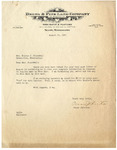 Letter, Oscar Johnson to Eunice J. Stockwell, August 21, 1947