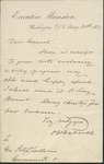 Letter, Orville E. Babcock to Peter J. Sullivan, August 20, 1871 by Orville E. Babcock