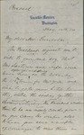 Letter, Orville E. Babcock to Charles P. Griswold, May 14, 1874 by Orville E. Babcock