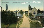 Methodist Church, High School And Water Tower