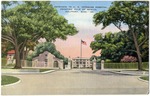 Entrance to U.S. Veterans Hospital, Fronting Gulf of Mexico, Miss-60