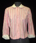 Pink and White Striped Blouse