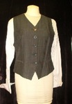 Dark Brown Pinstripe Vest by Myrna Colley-Lee