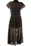 Sheer Black Dress with Swirl Design