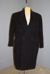 Men's black Double Breasted Long Coat