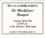 Invitation to Blackfriars Banquet, invitation