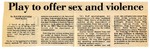 An Evening of Strictly Genteel Sex and Violence, newspaper