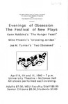 Evenings of Obsession, program