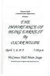 The Importance of Being Earnest, program