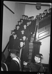 Ag Seniors on Stairway with John Castles at Graduation by Fred A. Blocker
