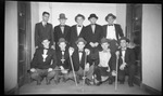 Group of Students in Suits Holding Canes by Fred A. Blocker