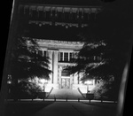 Lee Hall Lit by Lamp Posts by Fred A. Blocker