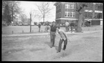Students Playing Horseshoes in front of YMCA Building by Fred A. Blocker