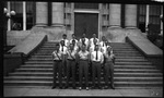 Students Posing on the Steps of Lee Hall by Fred A. Blocker