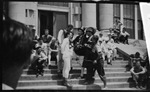 M Club Members Singing on Steps of Lee Hall by Fred A. Blocker