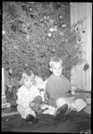 Children in front of Christmas Tree by Fred A. Blocker