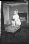 Young Girl and Puppy by Fred A. Blocker