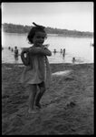 Toddler on Sand Bank by Fred A. Blocker