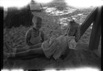 Children Sitting in Sand by Fred A. Blocker