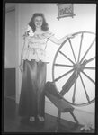 Woman with Spinning Wheel by Fred A. Blocker