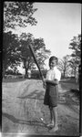 Boy Posing with Baseball Bat by Fred A. Blocker